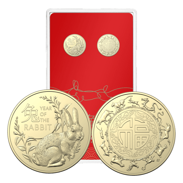 2023 $1 Year of the Rabbit 2-Coin Set
