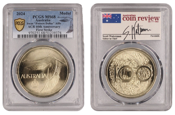 2024 ACR Swan Pattern Crown AlBr PCGS MS68