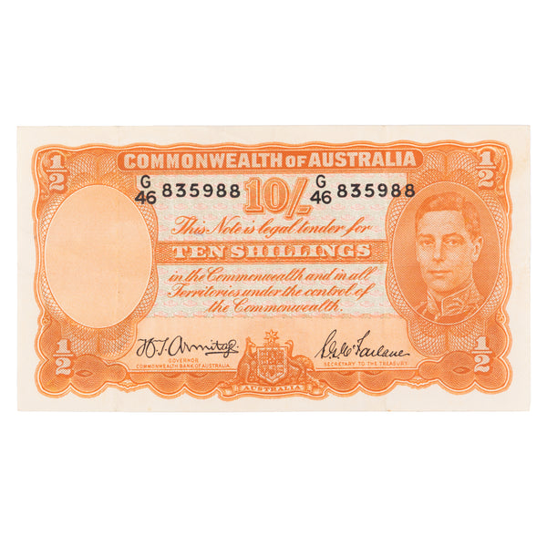 1942 10 Shillings Armitage/McFarlane Fine-Very Fine