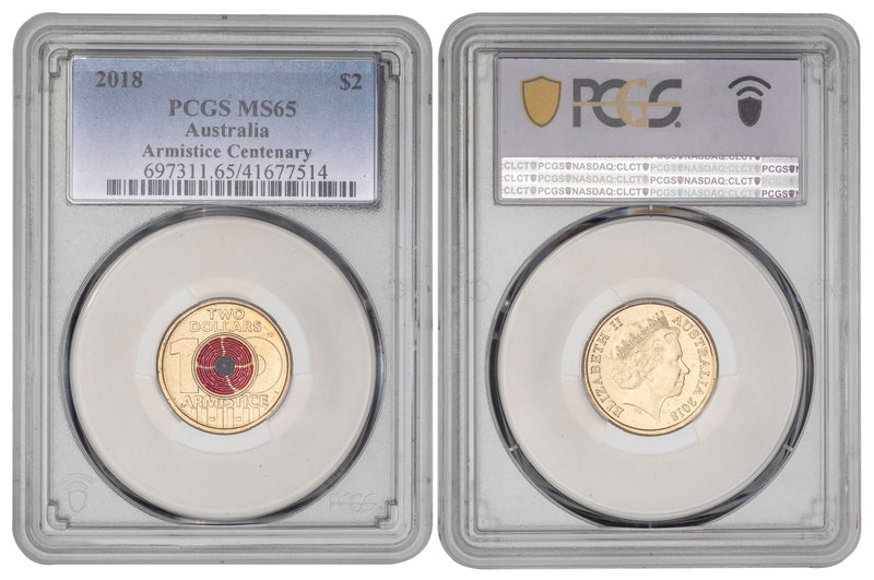 2018 $2 Armistice Centenary - PCGS MS65