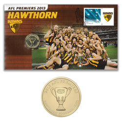 2013 $1 AFL Hawthorn Premiers Coin & Stamp Cover