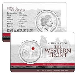 2015 50c Australia at War Western Front Uncirculated Coin