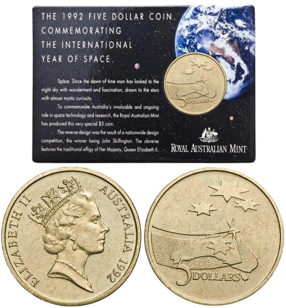 1992 $5 International Year of Space Uncirculated Coin