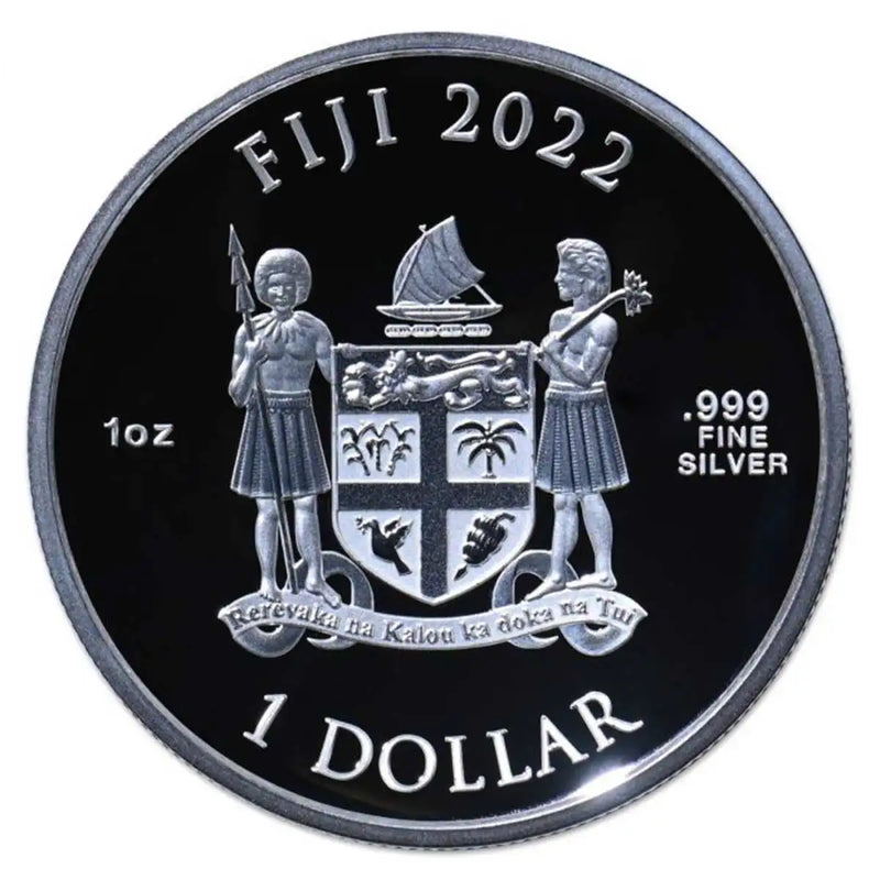 Fiji 2022 $1 Earth Blue Marble Domed 1oz Silver Proof