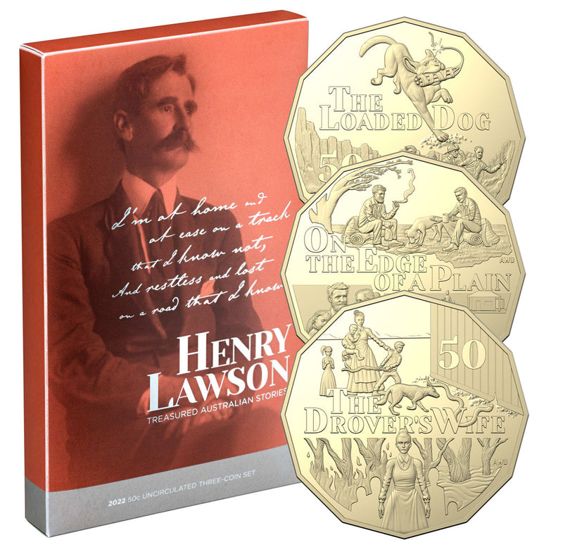 2022 50c Henry Lawson 3-Coin Set