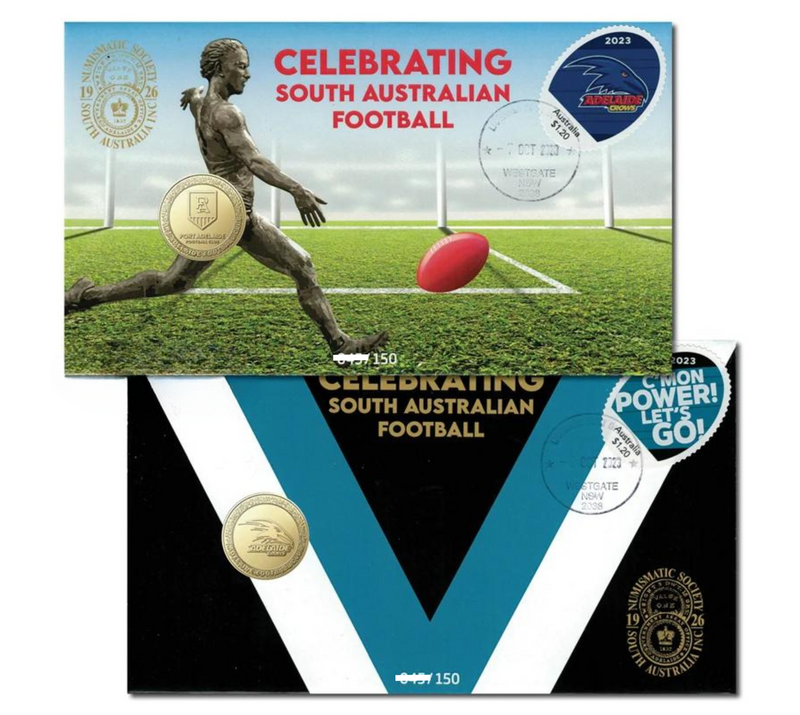 2023 $1 AFL Adelaide and Port Adelaide NSSA Coin Show PNC Pair