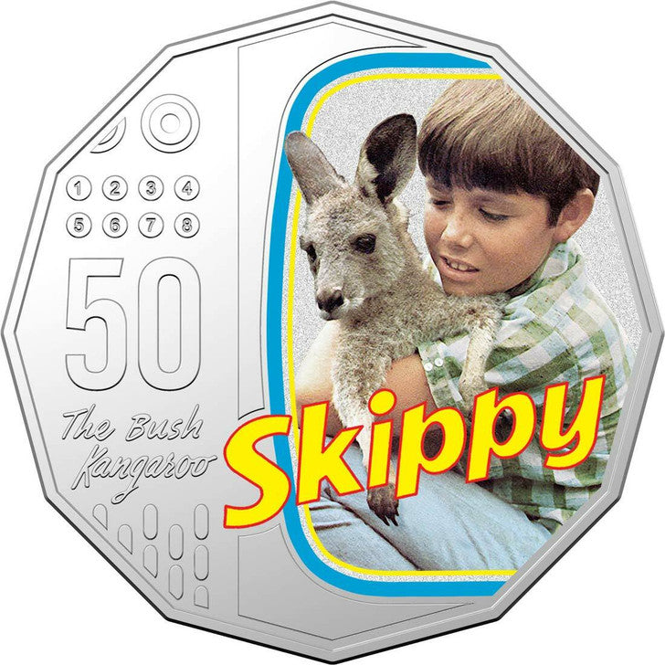 2020 50c Skippy Coloured Uncirculated Coin