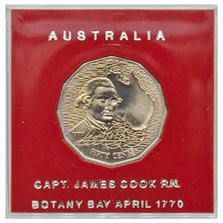 1970 50c Captain Cook Specimen Coin in Case