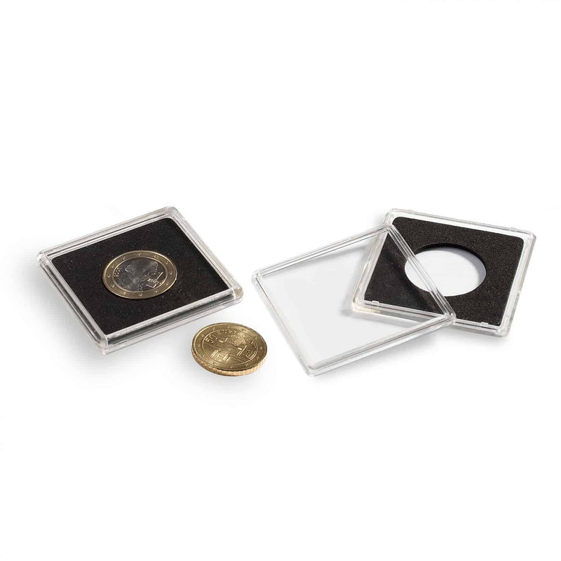 Square Coin Capsules QUADRUM, Inner Diameter 25mm
