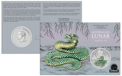 2025 $1 Year of the Snake Green Coloured Melbourne ANDA 1oz Silver Coin