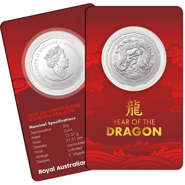 2024 50c Year of the Dragon Coin