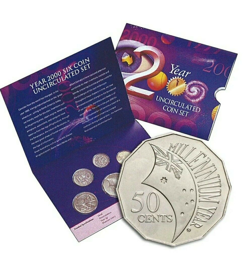 2000 Millennium 6-Coin Uncirculated Mint Set