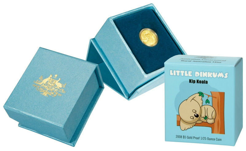 2008 $5 Little Dinkums - Kip Koala 1/25oz Gold Proof Coin