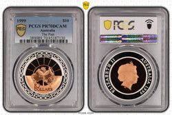 1999 $10 Millennium - The Past PCGS PR70DCAM POP 23/0