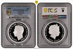 2000 50c King George VI Silver Proof PCGS PR70DCAM