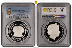 1999 $1 Queen Elizabeth II Majestic Images Silver Proof PCGS PR70DCAM