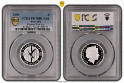 2003 $1 Korean War Silver Proof PCGS PR70DCAM POP 9/0