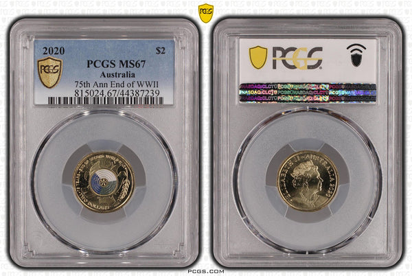 2020 $2 75th Anniversary End of WWII PCGS MS67