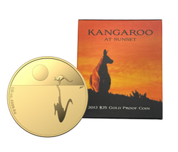 2012 $25 Kangaroo at Sunset 1/5oz Gold Proof Coin
