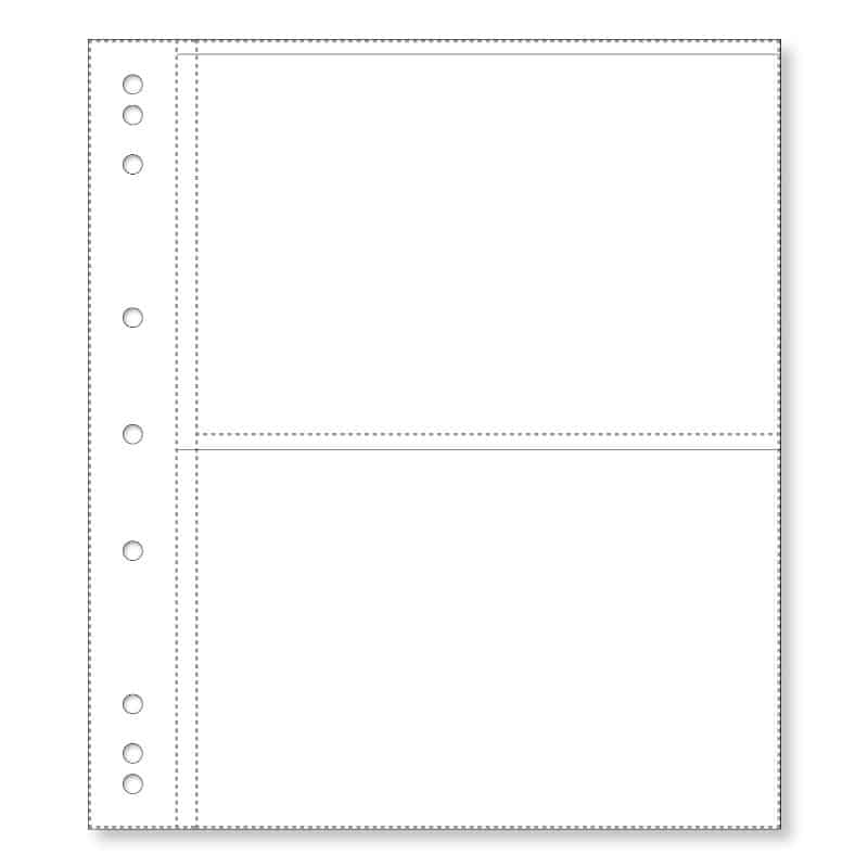 Banknote Pages - 2 Pocket - 10 Pack