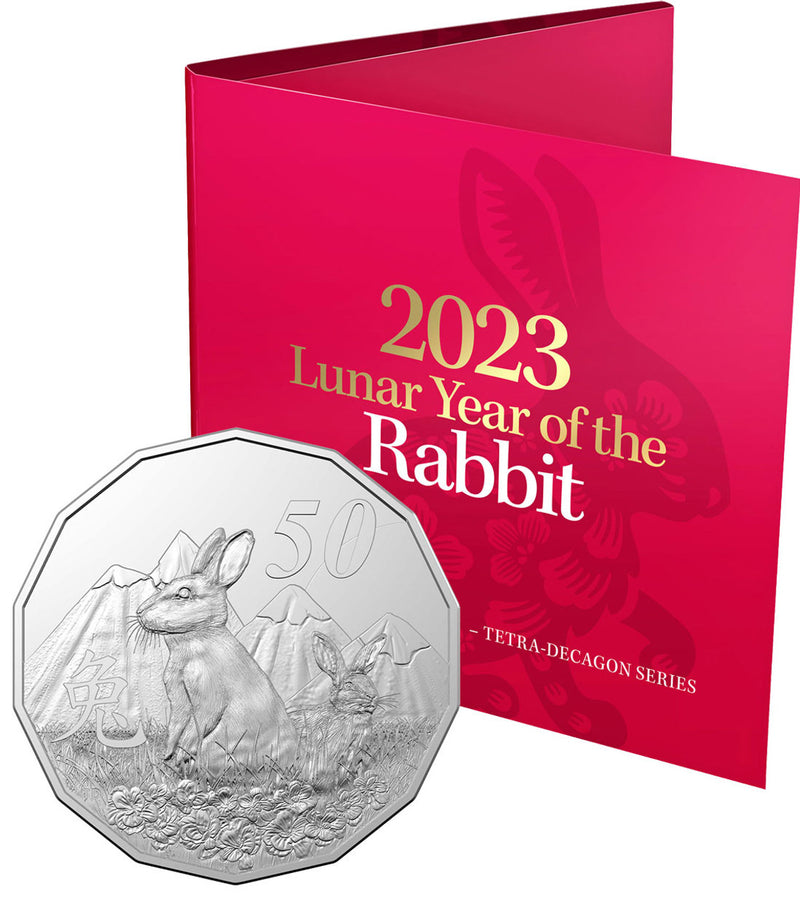 2023 50c Lunar Year of the Rabbit Uncirculated Coin