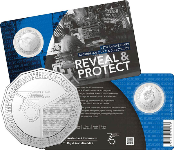 2022 50c Australian Signals Directorate 75th Anniversary Uncirculated Coin