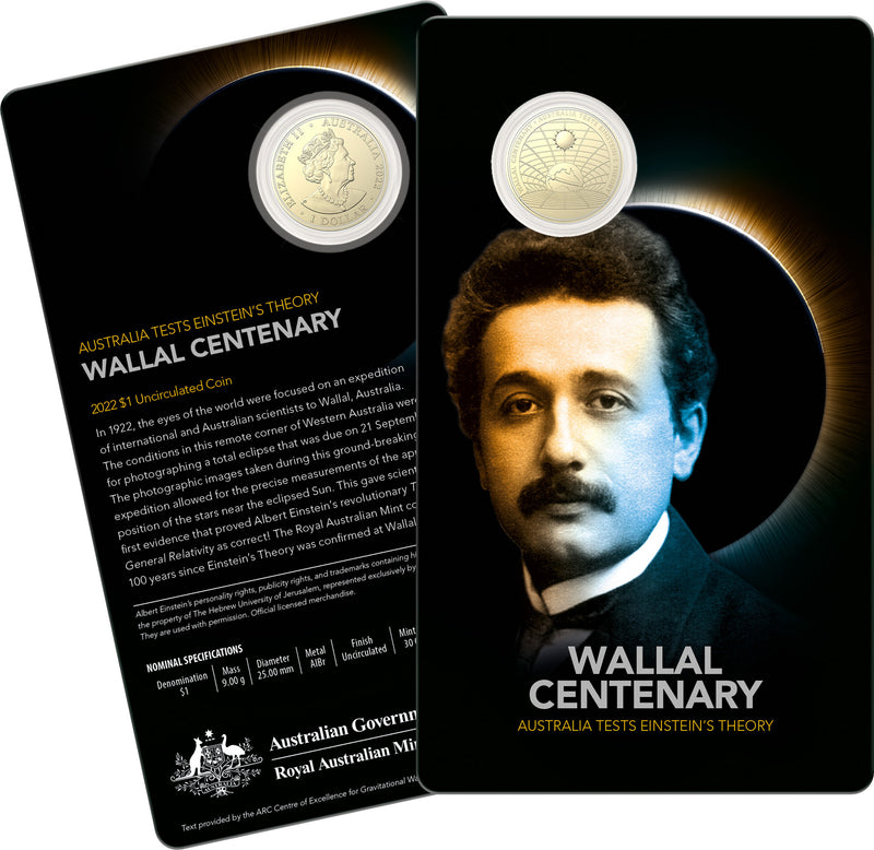 2022 $1 Wallal Centenary - Testing Einstein's Theory Uncirculated Coin